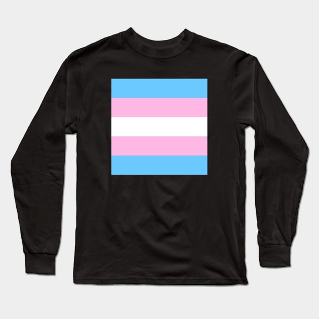 Transgender Flag Long Sleeve T-Shirt by Mey Designs